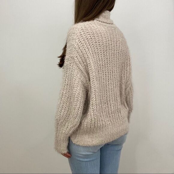 NWT Anthropologie Fuzzy Knit Turtleneck Sweater - Picture 5 of 6